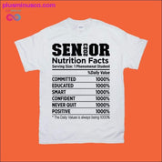 Senior 2023 táplálkozási tények pólók - plusminusco.com