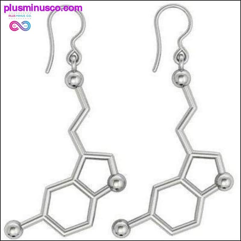 Collar de estructura de molécula química de felicidad de serotonina - plusminusco.com
