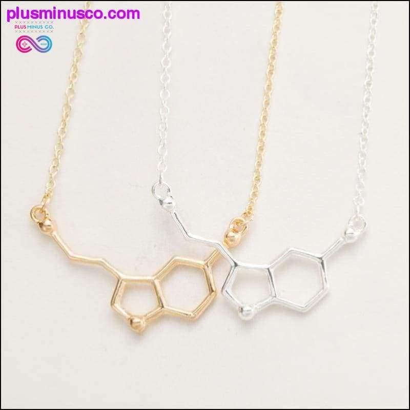 Serotonin Molecule Necklace Small Pendant Necklaces for - plusminusco.com