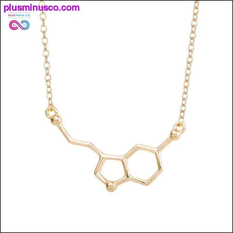 Serotonin Molecule Necklace Small Pendant Necklaces for - plusminusco.com