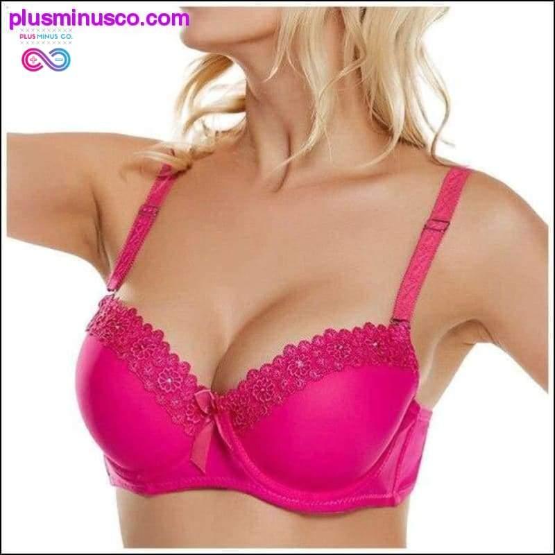 Sexy Lace Fashion Women Bow Push Up Bra Lingerie B Cup - plusminusco.com