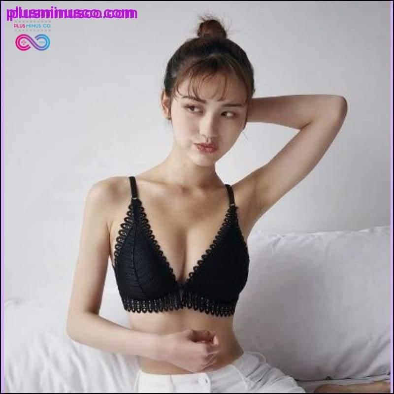 Sexy Lace Wireless Front Closure Bra Women Lingerie Adjusted - plusminusco.com