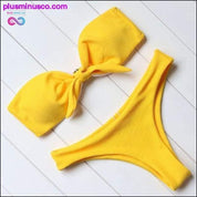 Sexy stroppeløs bikini satt av skulder - plusminusco.com