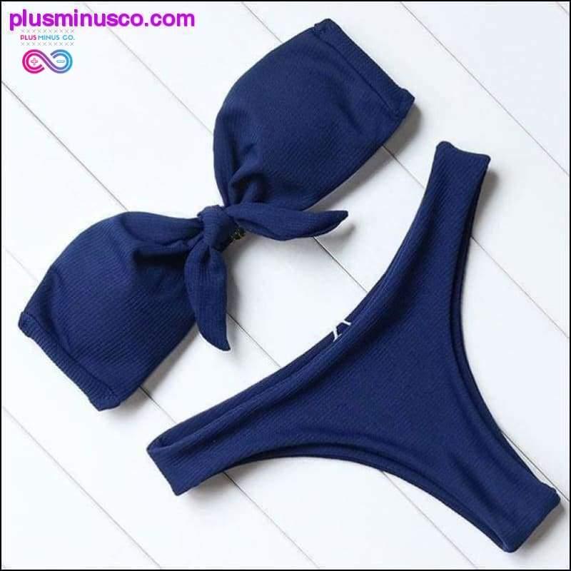 Секси бикини без презрамки с отворени рамена - plusminusco.com