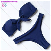 Sexy trägerloses Bikini-Set, schulterfrei – plusminusco.com