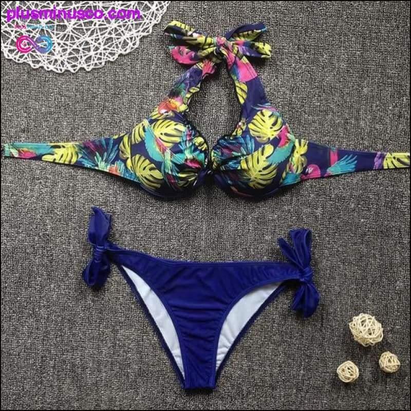 Sexy vintage potisk Bikiny 2020 Push up Bikini set pro ženy - plusminusco.com