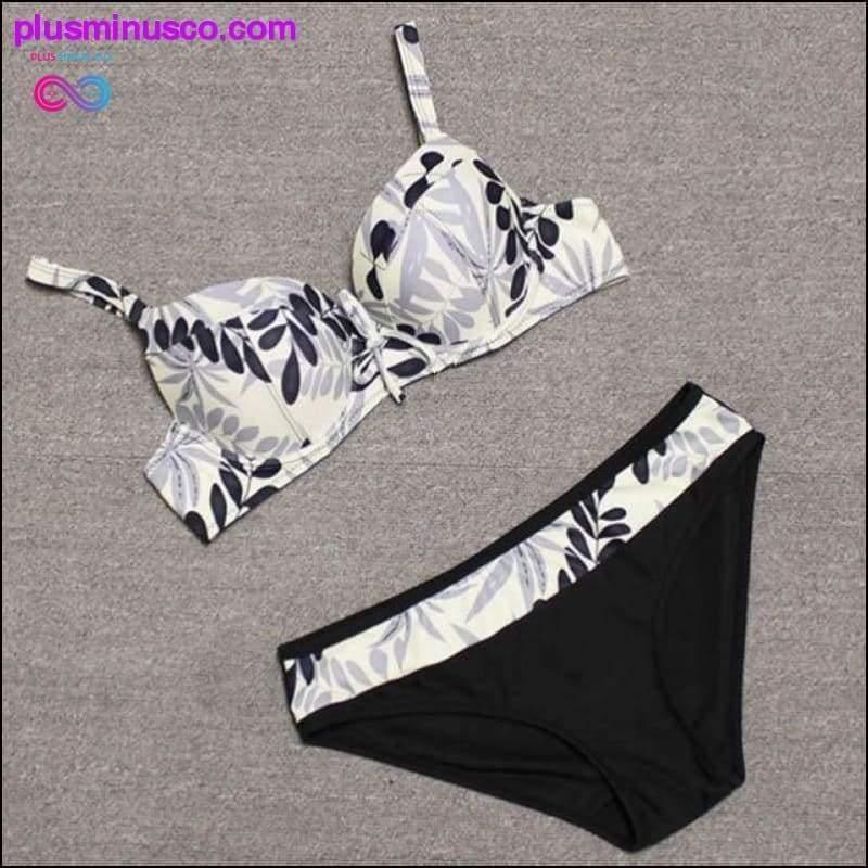 Sexy Vintage-Print-Bikinis 2020 Push-up-Bikini-Set für Damen – plusminusco.com
