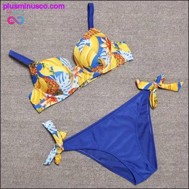 Bikini sexy cu imprimeu vintage 2020 Set bikini push up Femei - plusminusco.com