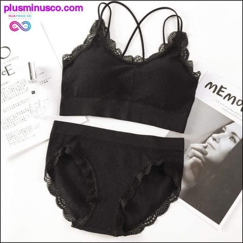 Секси дамски сутиен комплект бикини Push Up комплект спортен сутиен Letter - plusminusco.com