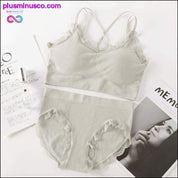 Seksikas naiste rinnahoidja aluspüksid Push Up spordirinnahoidja komplekt Letter – plusminusco.com