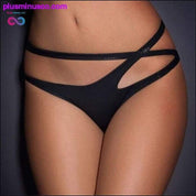 Sexy Women Plus size Satin Briefs Black Calcinha Plus Size - plusminusco.com