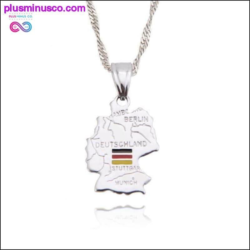 Shamty Deutschland Map Flag Necklace Pendants Pure Gold - plusminusco.com