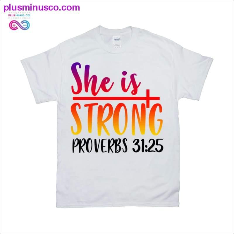 Inspirujące koszulki „Ona jest silna” - plusminusco.com