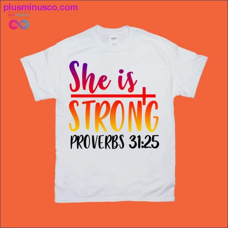 Viņa ir Strong T-Shirts - plusminusco.com