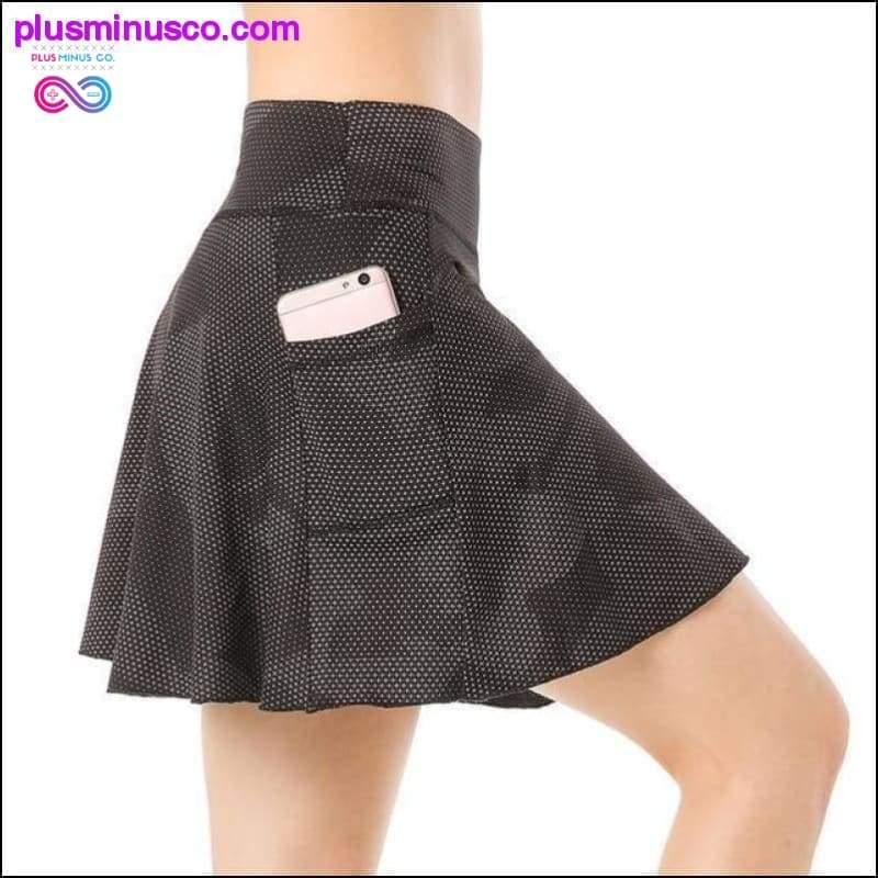 ملابس رياضية تنورة قصيرة بجيب || PlusMinusco.com - plusminusco.com