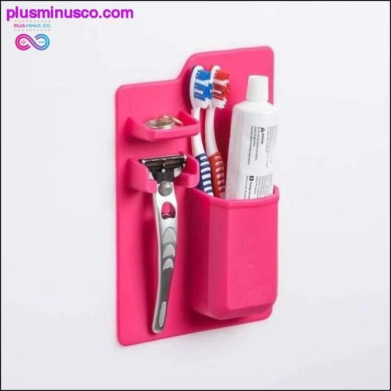 حامل فرشاة الأسنان القوي من السيليكون لتنظيم الحمام - plusminusco.com