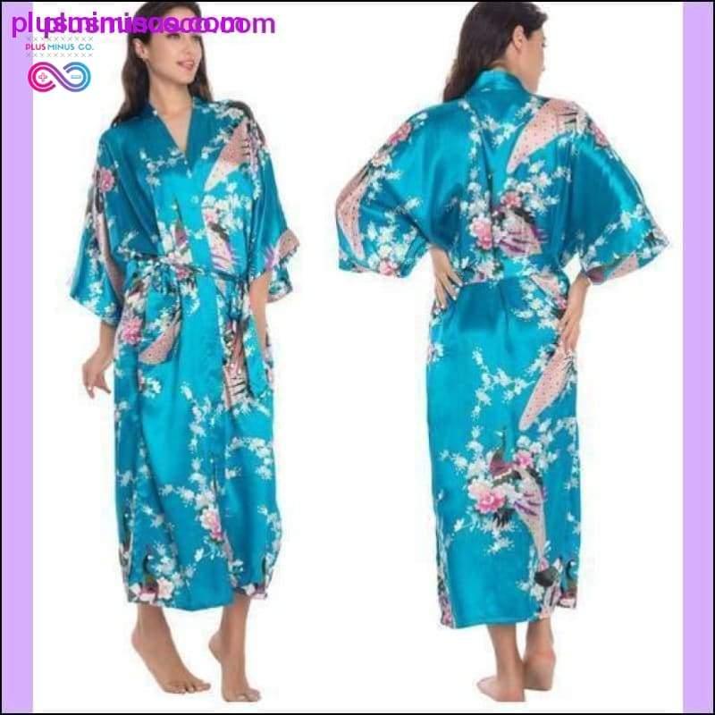 Zīda kimono halāts Peldmētelis sievietēm Satīna halāts Zīda halāti nakts - plusminusco.com