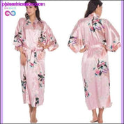 Silk Kimono Robe Bathrobe Women Satin Robe Silk Robes Night - plusminusco.com