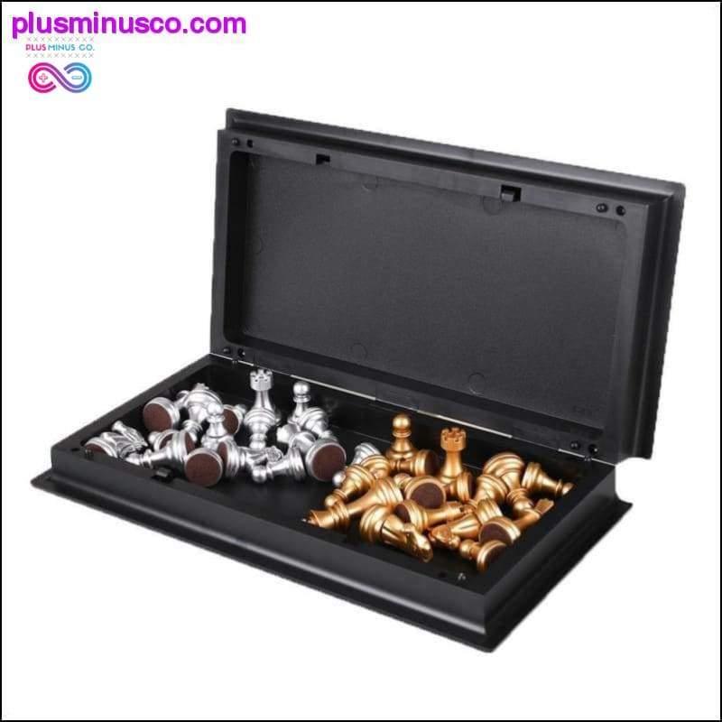 SIlver & Gold Magnetic Chess Set Best chess Plus Minus Co ...
