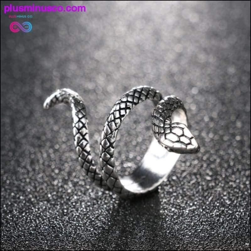 Модні ювелірні вироби зі срібного кільця зі змією || PlusMinusco.com - plusminusco.com