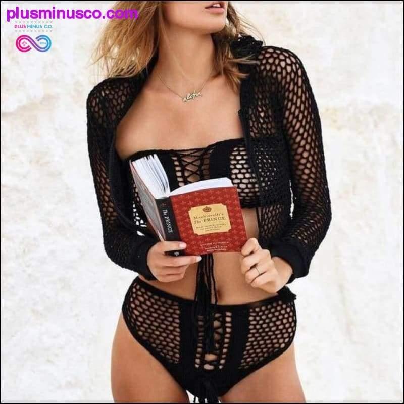 Simenual Crochet handmade beachwear bra hollow out BOHO - plusminusco.com