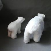 Simulation Animal Model Polar Bear Toy Polyethylene and Furs, Synthetic Furry Animal Decoration polar bear - plusminusco.com