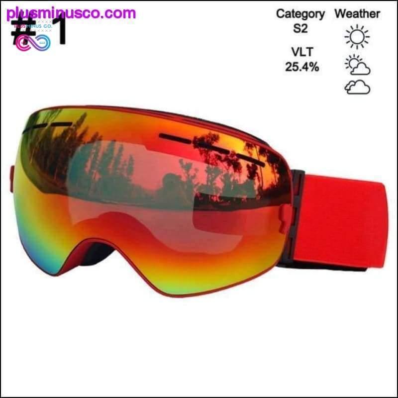 نظارات التزلج ونظارات التزلج على الجليد نظارات مزدوجة الطبقات - plusminusco.com