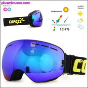 Ski Goggles w/ Double Layers UV400 Anti-Fog Big Ski Mask - plusminusco.com