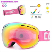 نظارات تزلج مع قناع تزلج كبير مضاد للضباب بطبقات مزدوجة UV400 - plusminusco.com