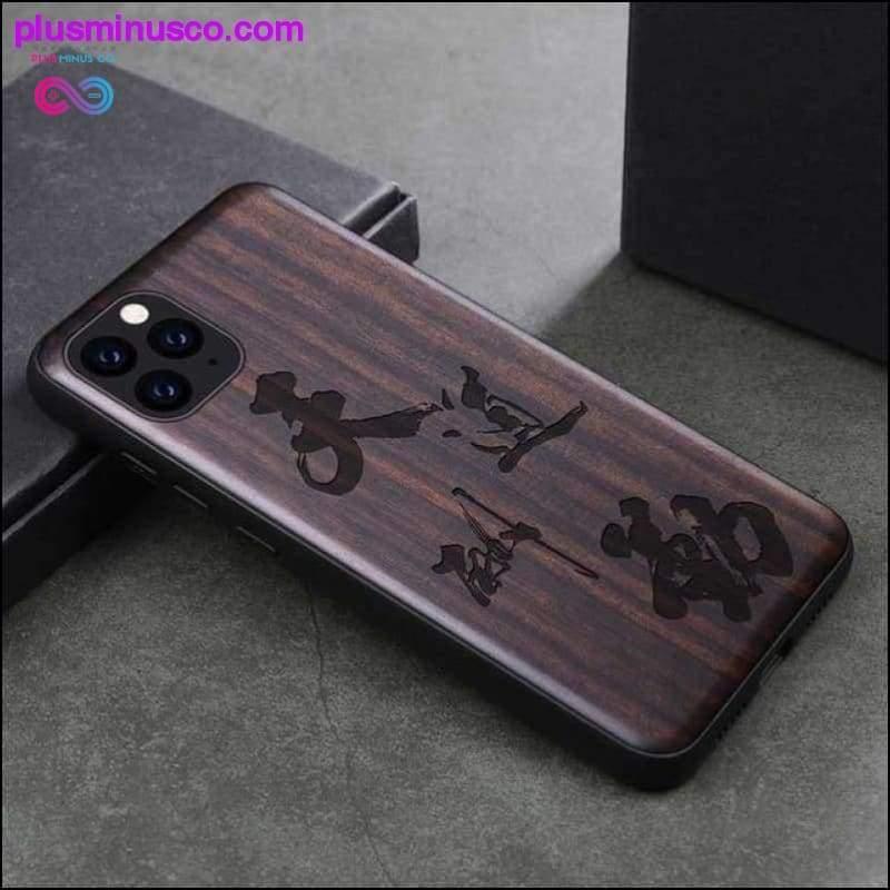 Skull Black Ebony Wood telefonfodral till iPhone 11 Flower - plusminusco.com