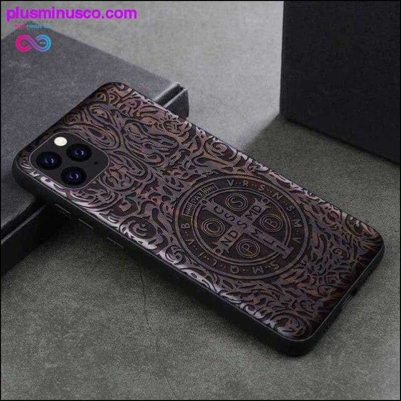 Skull Black Ebony Wood Phone Case for iPhone 11 Flower - plusminusco.com