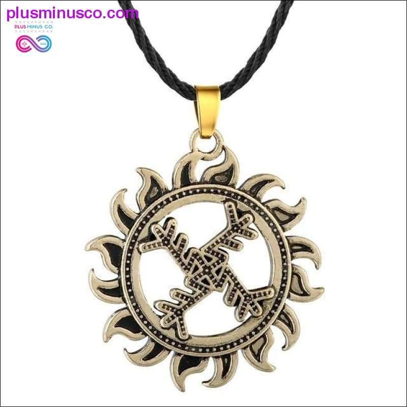 Slavic Kolovrat Wheel Amulet Pagan Pendant Necklace Viking - plusminusco.com