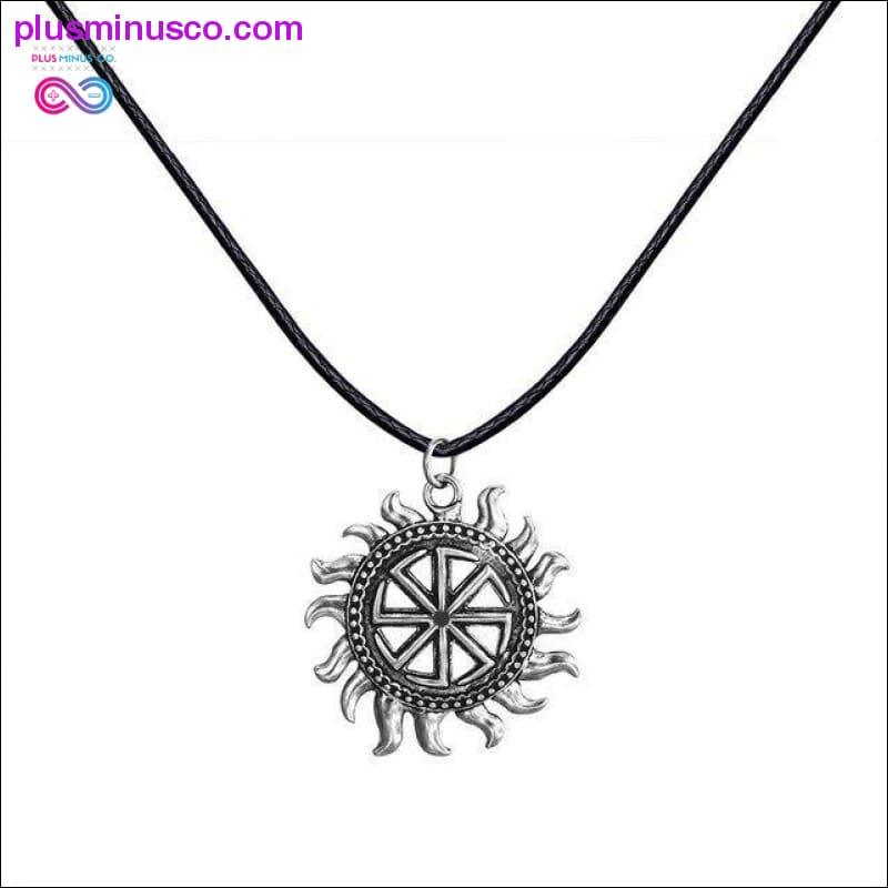 Slavic Kolovrat Wheel Amulet Pagan Pendant Necklace Viking - plusminusco.com