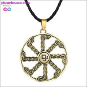 Slavic Kolovrat Wheel Amulet Pagan Pendant Necklace Viking - plusminusco.com