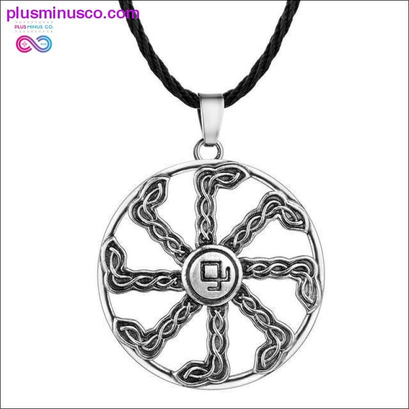 Slavic Kolovrat Wheel Amulet Pagan Pendant Necklace Viking - plusminusco.com
