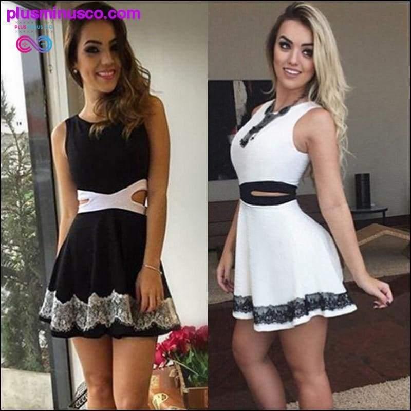 sleeveless o-neck Lace  Summer women dress - plusminusco.com