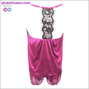 Sem mangas Strap Lace Trim Satin Cami Top Nightwear Femme - plusminusco.com