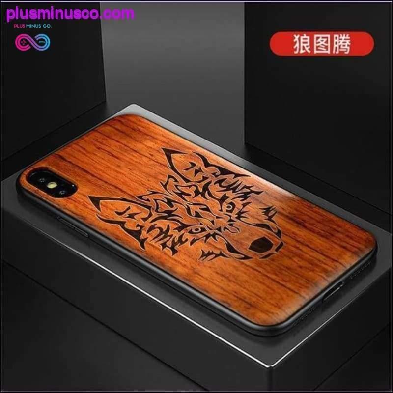 Funda delgada de madera con contraportada de TPU para iPhone 11 || PlusMinusco.com - plusminusco.com