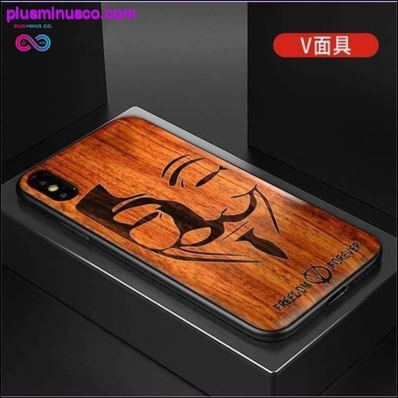 Custodia sottile in legno con cover posteriore in TPU per iPhone 11 || PlusMinusco.com - plusminusco.com