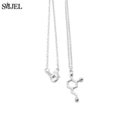 SMJEL Dopamine Molecule Necklaces Chemical Formula Necklace Fashion Women Serotonin Structure Formula Pendant Graduation Gifts - plusminusco.com