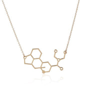 SMJEL Dopamino molekulės karoliai cheminės formulės karoliai, mada, moterų serotonino struktūra, pakabukų formulė, baigimo dovanos - plusminusco.com