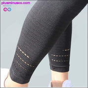 Мяккія прыталеныя штаны для ёгі Жаночыя бясшвовыя штаны для бегу з высокай таліяй - plusminusco.com