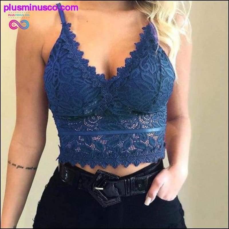 Solid Corset Lace Camis Tops For Women Soft Padded V-Neck - plusminusco.com