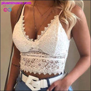 Solid Corset Lace Camis Tops For Women Soft Padded V-Neck - plusminusco.com