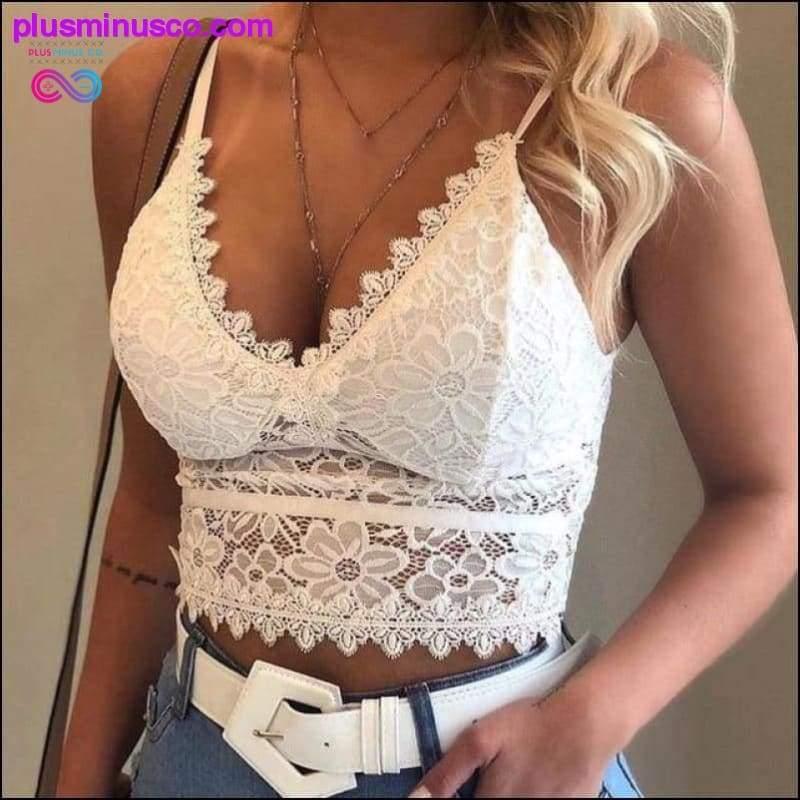 Solid Corset Lace Camis Tops For Women Soft Padded V-Neck - plusminusco.com