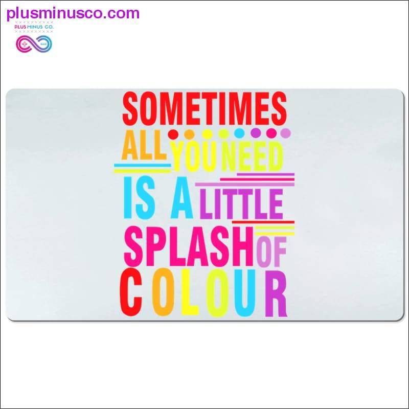 Sometimes all you need is a little splash of Colour Desk - plusminusco.com