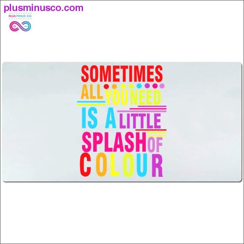 Sometimes all you need is a little splash of Colour Desk - plusminusco.com