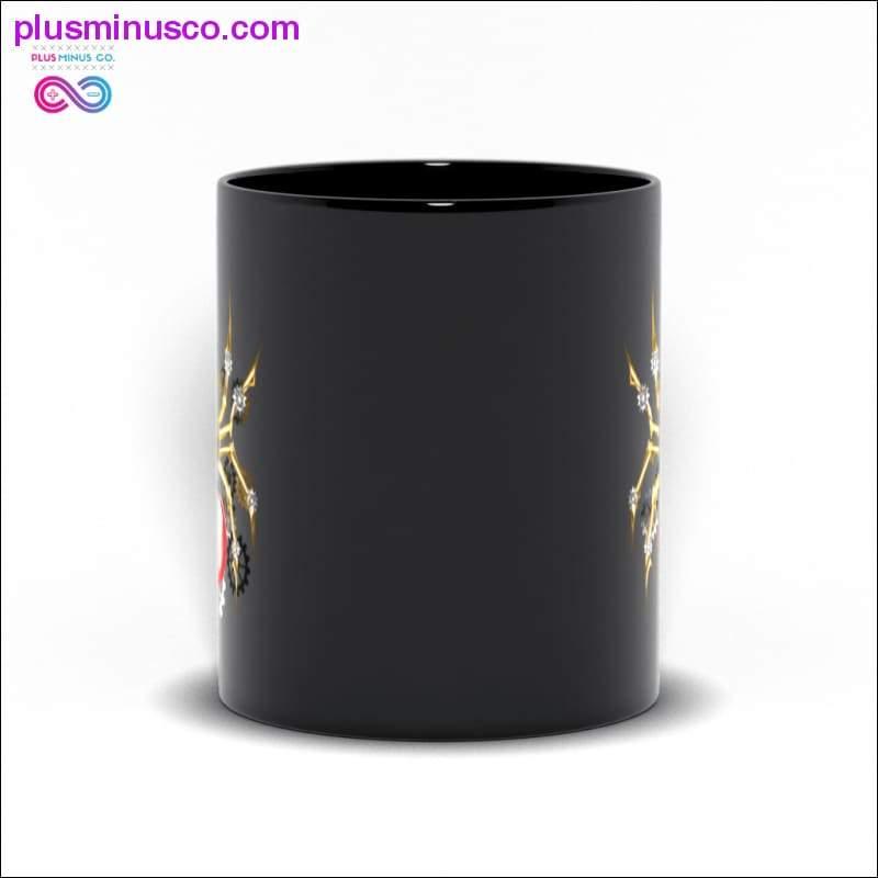 Spider with a Red Light Bulb Black Mugs - plusminusco.com