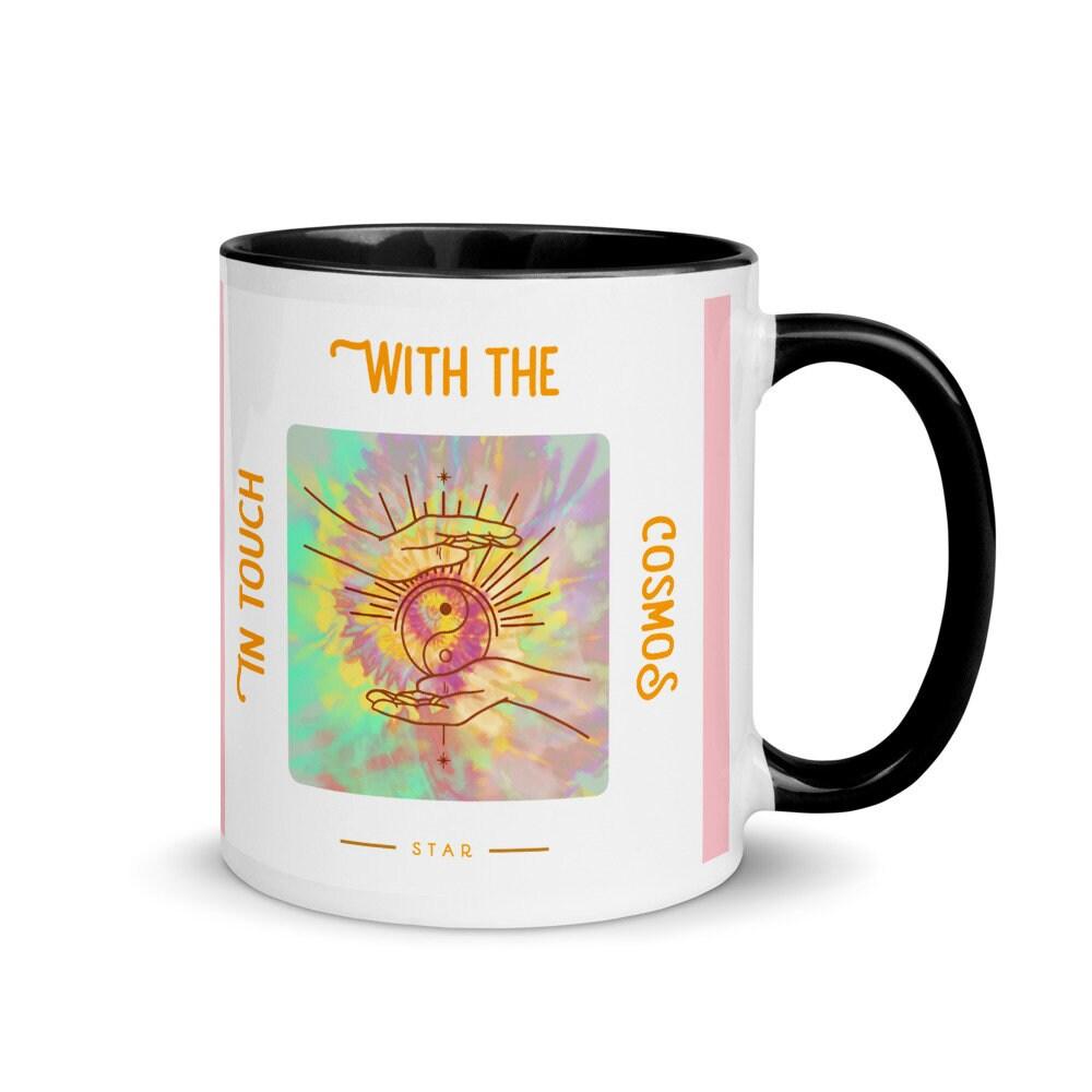 Spiritual  Mug Yin Yang  In Touch with Cosmos Star- Material - Spiritual Mug with Color Inside - plusminusco.com