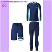 Sportiniai maudymosi kostiumėliai, moteriški 5 ir vyriški 3 dalių ilgomis rankovėmis – plusminusco.com